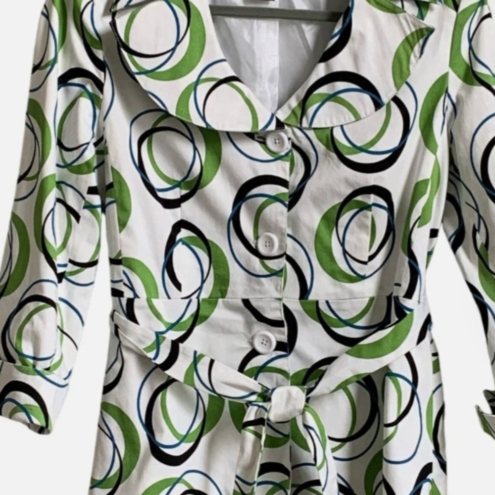 Sandro Green and White Blazer